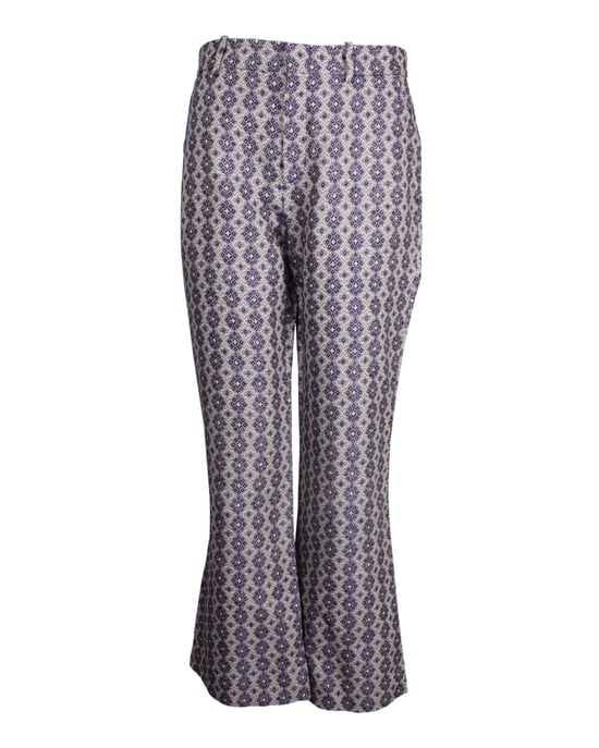 Gucci broek met wijde pijpen en print in veelkleurig linnen - Image 1