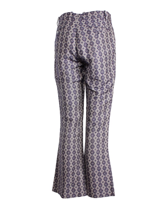 Gucci broek met wijde pijpen en print in veelkleurig linnen - Image 4