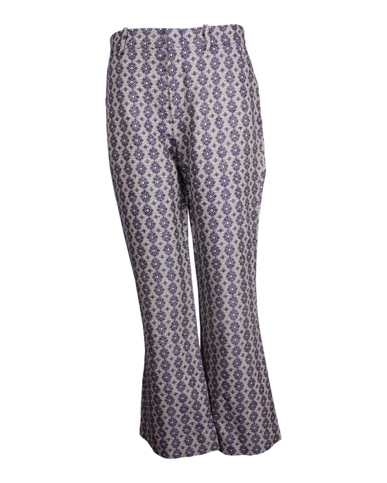 Gucci broek met wijde pijpen en print in veelkleurig linnen - Image 5