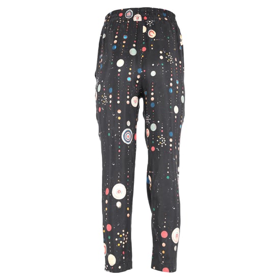 Isabel Marant broek met stippenprint, elastische taille en rechte pijpen in zwart katoen - Image 3
