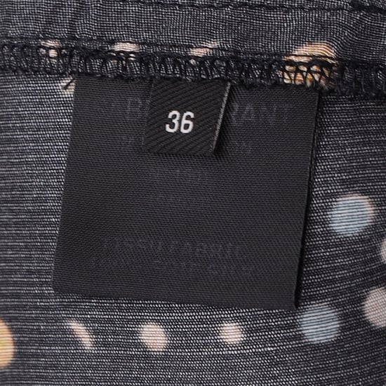 Isabel Marant broek met stippenprint, elastische taille en rechte pijpen in zwart katoen - Image 5