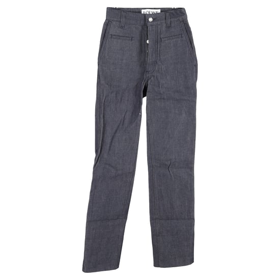 Loewe High-Rise jeans met verborgen knoopsluiting in grijze katoenen denim - Image 1