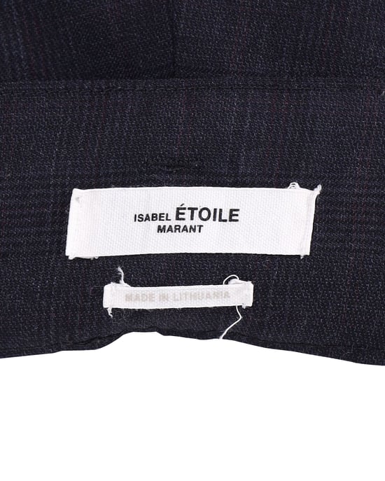 Isabel Marant Etoile Byxor med knytband i marinblå ull - Image 4