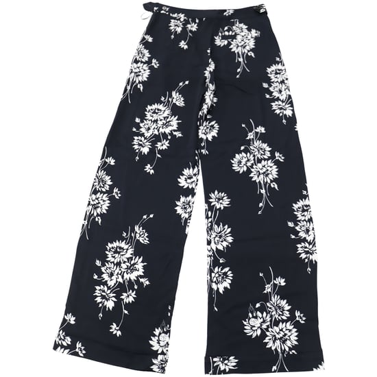McQ by Alexander McQueen wijde broek met bloemenprint in zwart polyester - Image 1