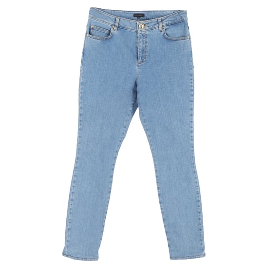 Escada Skinny Jeans med Blommönster i Blå Bomullsdenim - Image 1