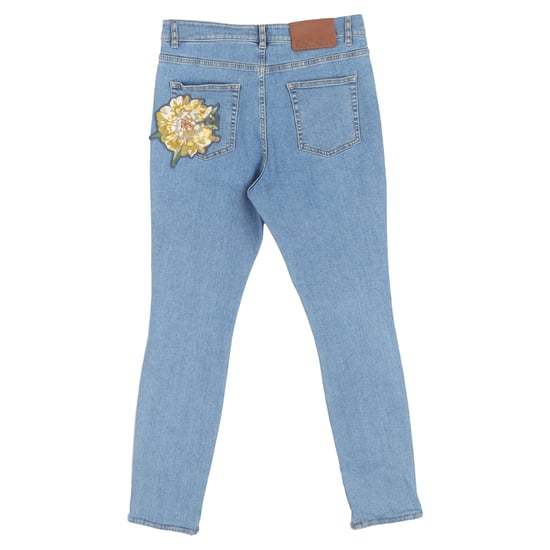 Escada Skinny Jeans med Blommönster i Blå Bomullsdenim - Image 2