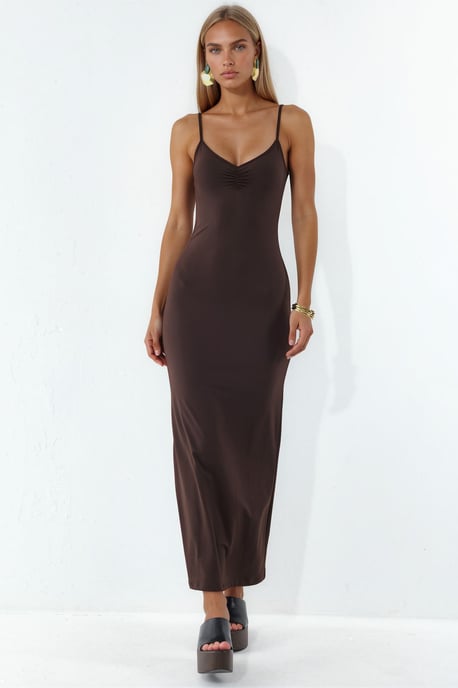 Sleeveless midi slip dress - Image 1