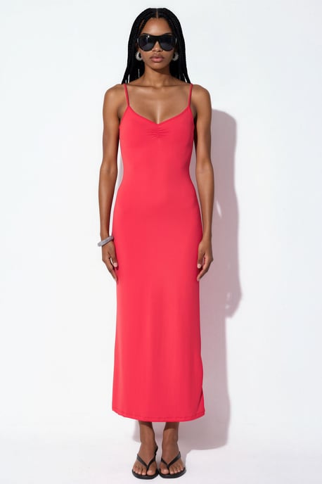 Sleeveless midi slip dress - Image 1
