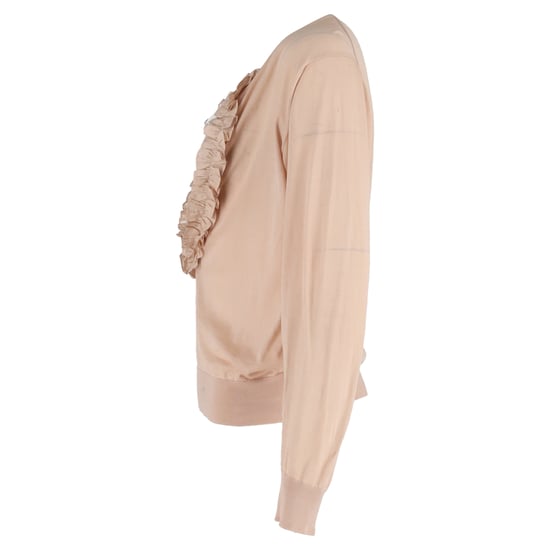 Chloé Ruffle Sweater in Pastel Pink Silk - Image 2