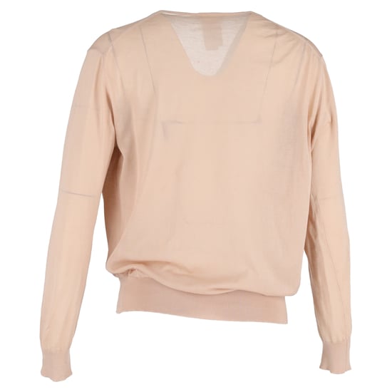 Chloé Ruffle Sweater in Pastel Pink Silk - Image 3