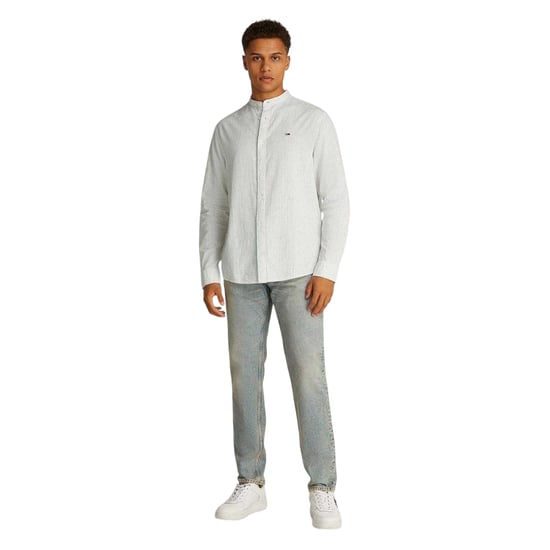Tommy Jeans Heren Linnen Shirt Met Lange Mouwen (Ecru) - Image 1