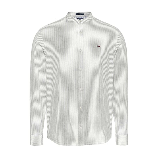 Tommy Jeans Heren Linnen Shirt Met Lange Mouwen (Ecru) - Image 2