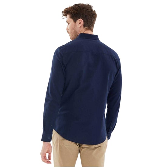 Threadbare Mens Oxford Regular Shirt (Pack of 2) (Navy/Denim) - Image 3