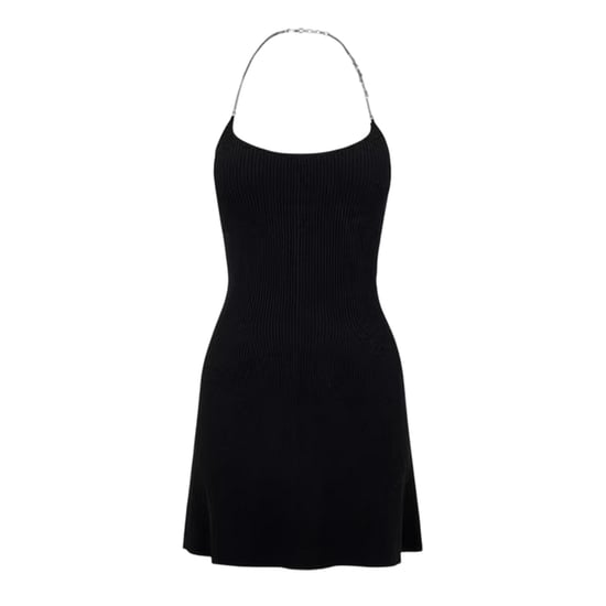 Diesel Dames Ketting Halter Nek Mini Jurk (Zwart) - Image 1