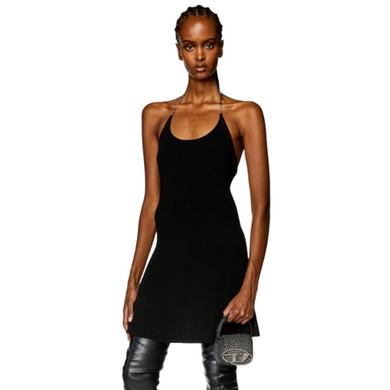 Diesel Dames Ketting Halter Nek Mini Jurk (Zwart) - Image 4