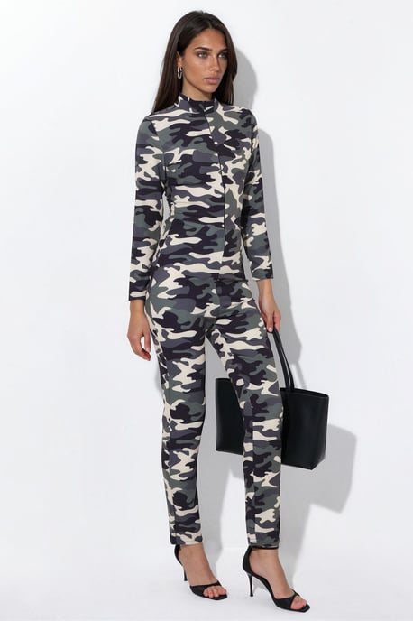 Camouflage Naadloze Skinny-Leg Jumpsuit - Image 2