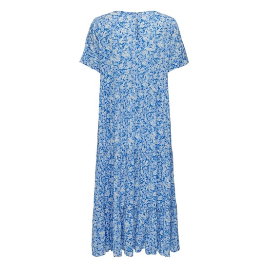 Only Maxiklänning med blommönster och korta ärmar för kvinnor/damer (Provinsblått) - Image 2