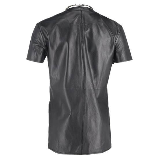 Givenchy Studded-Choker Accent T-Shirt in Black Lamb Leather - Image 3