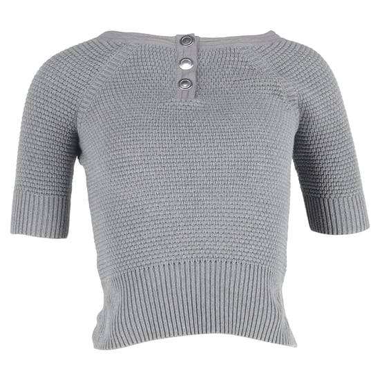 Chloé Button Detail Top in Grey Cotton - Image 1