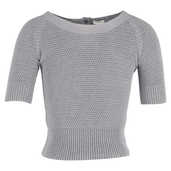 Chloé Button Detail Top in Grey Cotton - Image 3