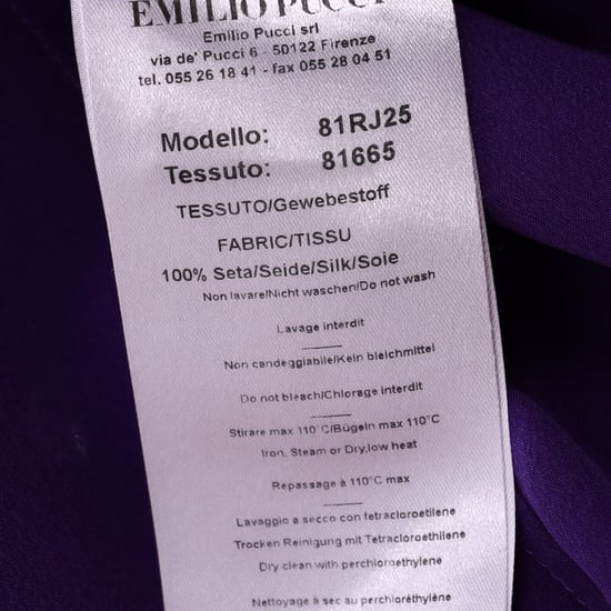 Emilio Pucci Buttoned Shirt in Purple Silk - Image 5
