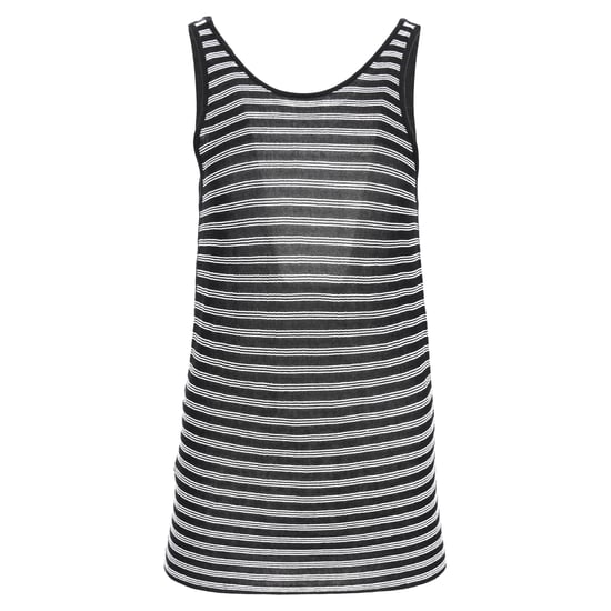 Alexander Wang Knit-Striped Tank Top in Black and White Rayon - Image 1