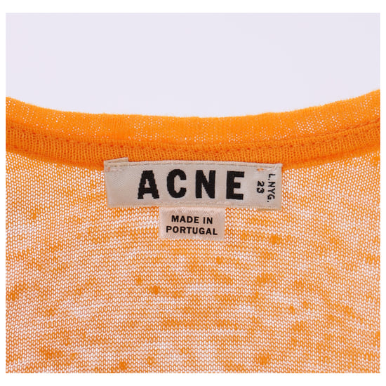 Acne Studios – Beadu Cut-topp i orange linne - Image 4
