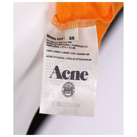 Acne Studios – Beadu Cut-topp i orange linne - Image 5