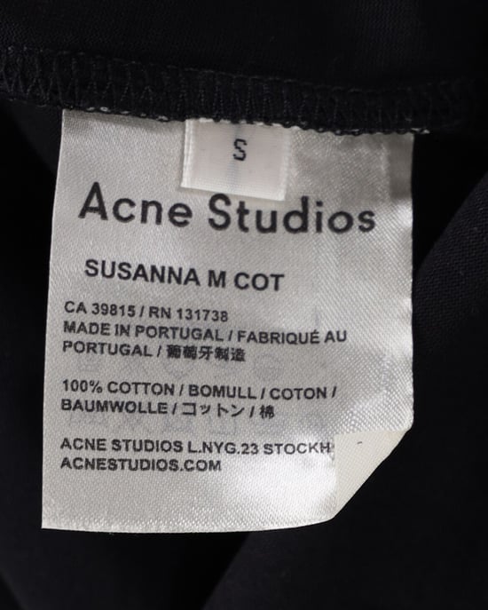 Acne Studios Susanna M Cot T-shirt i svart bomull - Image 4