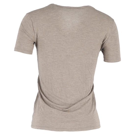 Alexander Wang Scoop Neck T-Shirt Pocket in Brown Cotton - Image 3