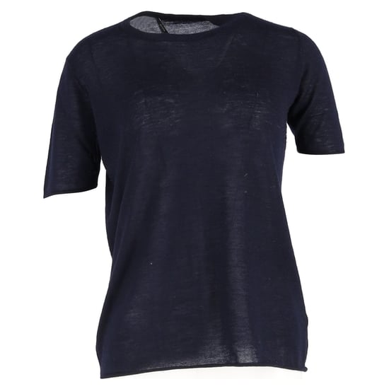 Joseph Crewneck T-shirt i marinblå bomull - Image 1