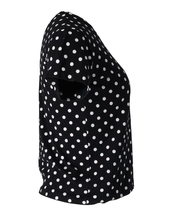 Comme des Garcons PLAY prickig t-shirt med hjärtemblem i svart bomull - Image 2