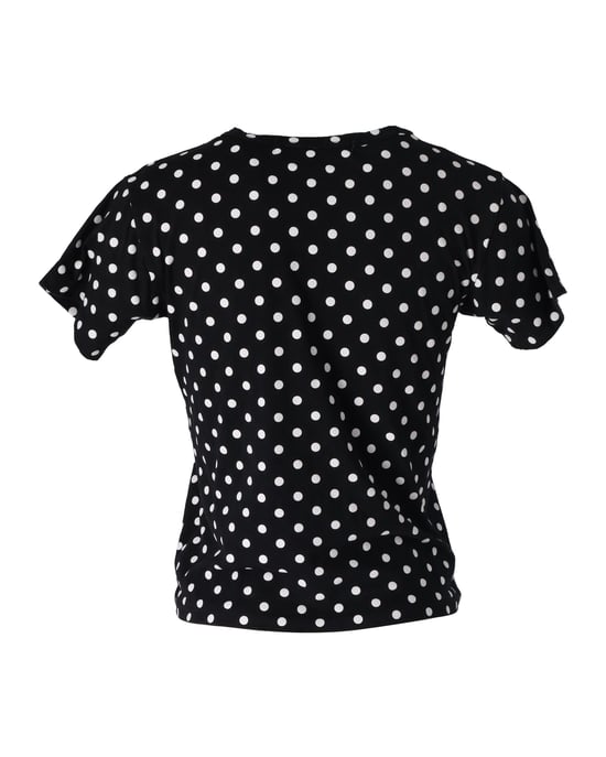 Comme des Garcons PLAY prickig t-shirt med hjärtemblem i svart bomull - Image 3