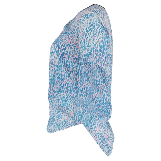 Sandro T-shirt met luipaardprint in blauwe zijde - Image 2
