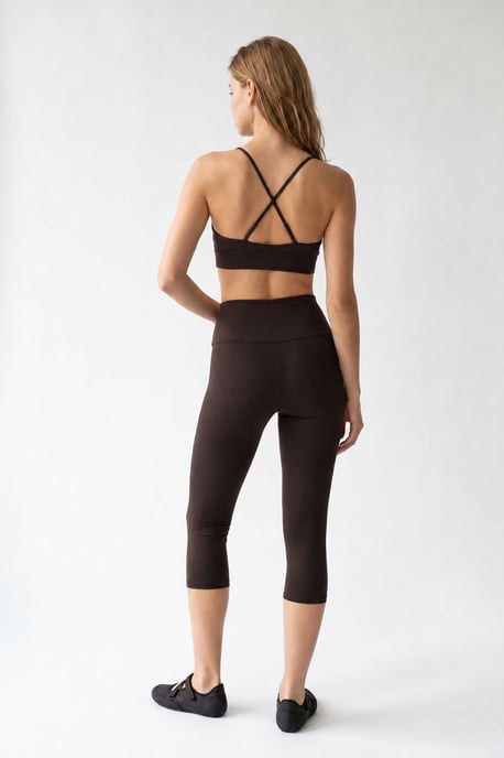 Hoge Taille Capri Leggings Met Splits - Image 4