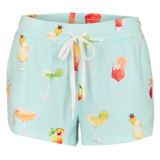 PJ Salvage Dames-T-shirt ‘Let’s Drink About It’ met relaxte pasvorm en loungeshorts (Aqua/Multikleurig) - Image 1
