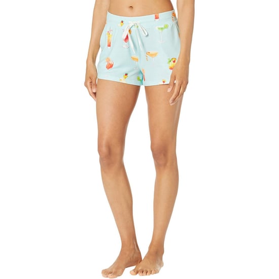 PJ Salvage Dames-T-shirt ‘Let’s Drink About It’ met relaxte pasvorm en loungeshorts (Aqua/Multikleurig) - Image 3