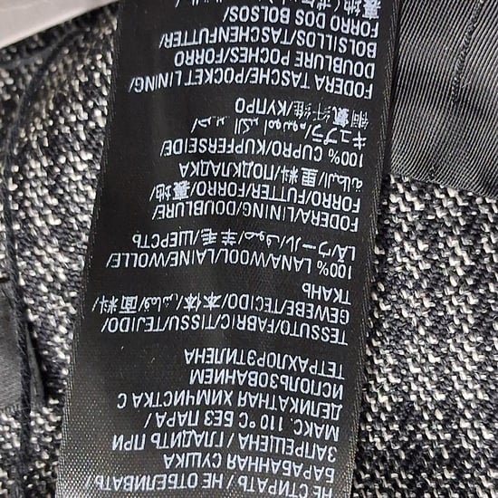 Balenciaga Rutig Mönstrad Dubbelknäppt Avslappnad Kappa i Grå Ull - Image 4