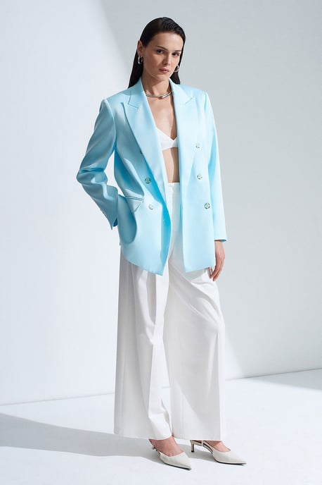 Lange Satijnen Blazer met Sjaalkraag - Image 4