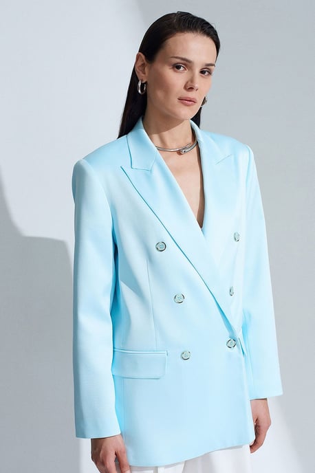 Lange Satijnen Blazer met Sjaalkraag - Image 5