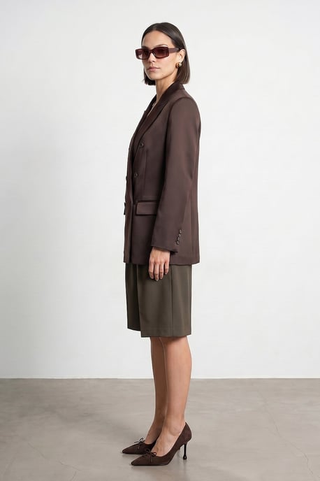 Lange Satijnen Blazer met Sjaalkraag - Image 4