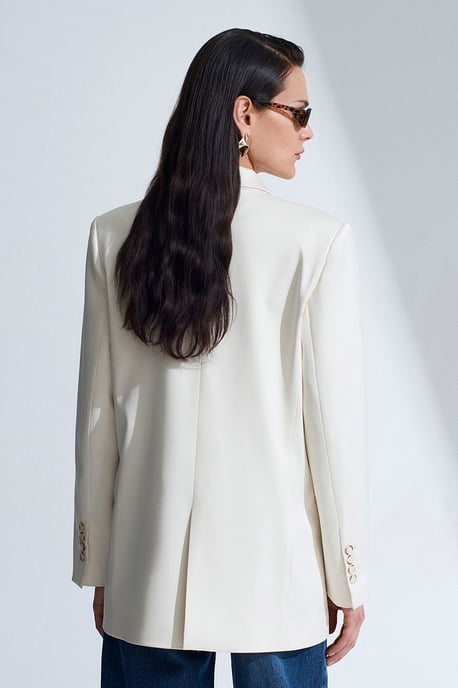 Lange Satijnen Blazer met Sjaalkraag - Image 2