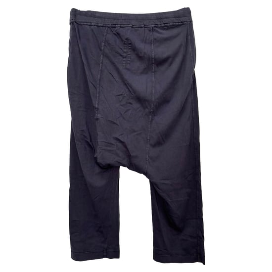Rick Owens DRKSHDW Drawstring Pants in Navy Blue Cotton - Image 2
