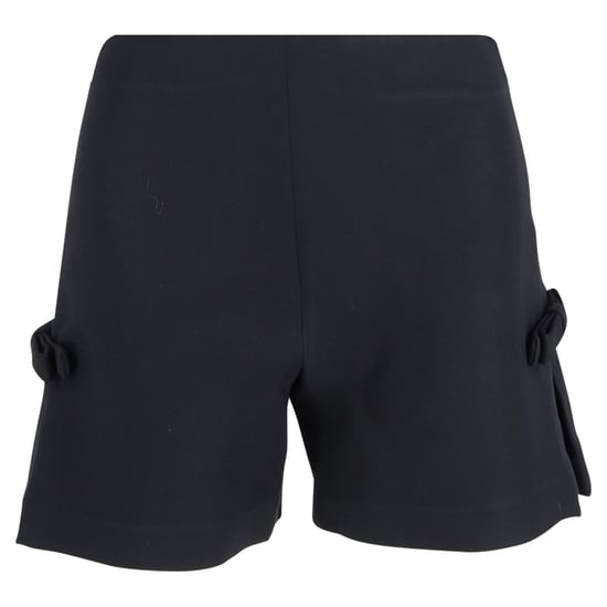 Fendi Bow Detail Shorts in Black Wool - Image 1