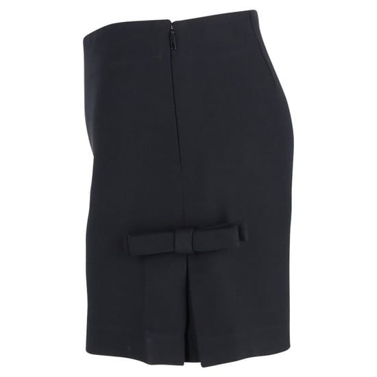 Fendi Bow Detail Shorts in Black Wool - Image 2