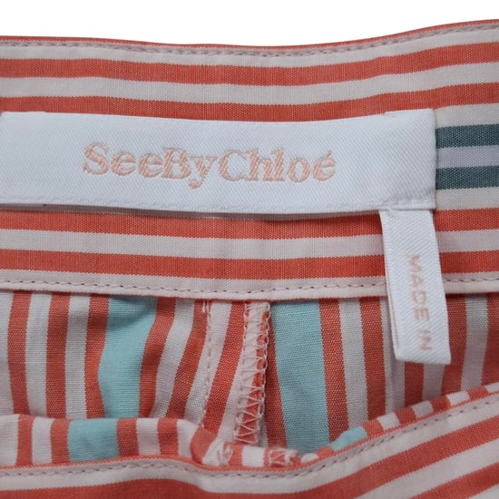 See by Chloé Stripes Mini Shorts in Multicolor Cotton - Image 3
