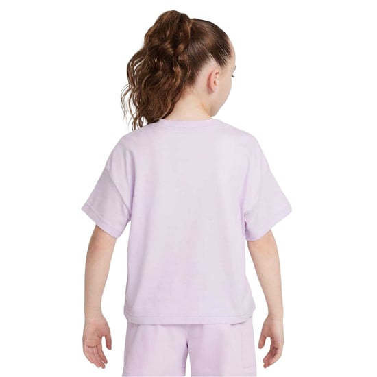 Nike Meisjes Swoosh T-shirt met normale pasvorm (Paars) - Image 2