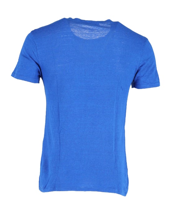Sandro Paris T-shirt met ronde hals in blauw linnen - Image 3