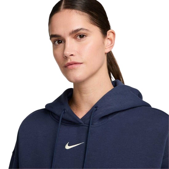 Nike Phoenix-fleece-tröja med huva i oversize-modell för damer (Marinblått) - Image 3