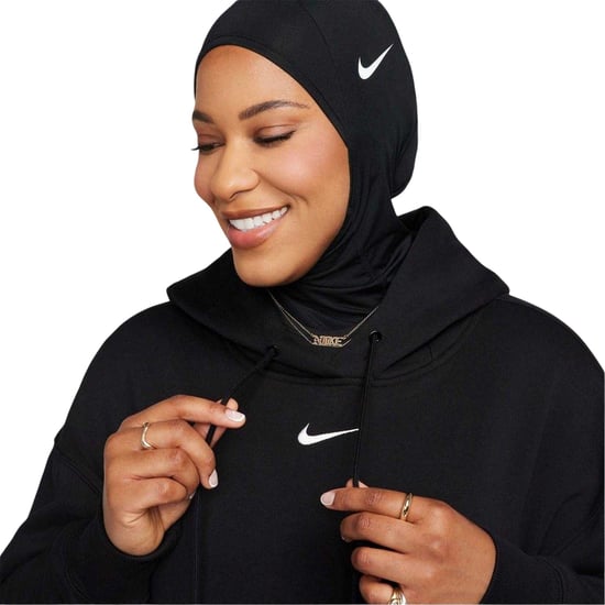 Nike Phoenix-fleece-tröja med huva i oversize-modell för damer (Svart/vit) - Image 3